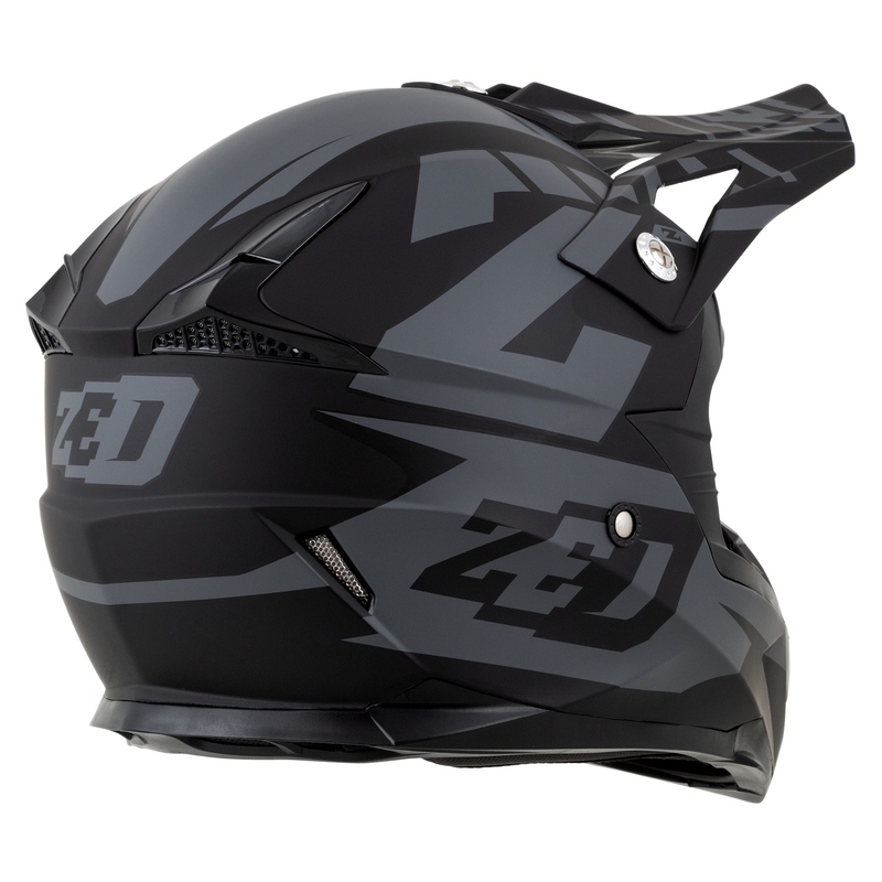 Motorcrosshelm ZED X1.9 Targa mat grijs-zwart