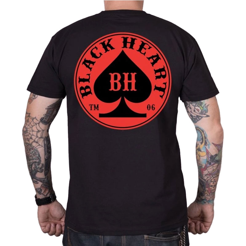 T-shirt Black Heart Ace zwart