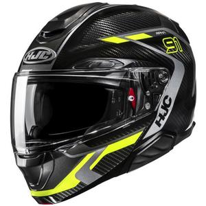 Opvouwbare motorhelm HJC RPHA 91 CARBON Lagos MC3H zwart-fluo geel