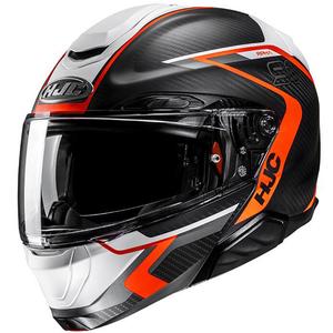 Opvouwbare motorhelm HJC RPHA 91 CARBON Lagos MC6HSF zwart-grijs-oranje
