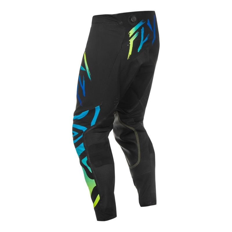 Motorcrossbroek FLY Racing Evolution zwart-blauw-fluo geel