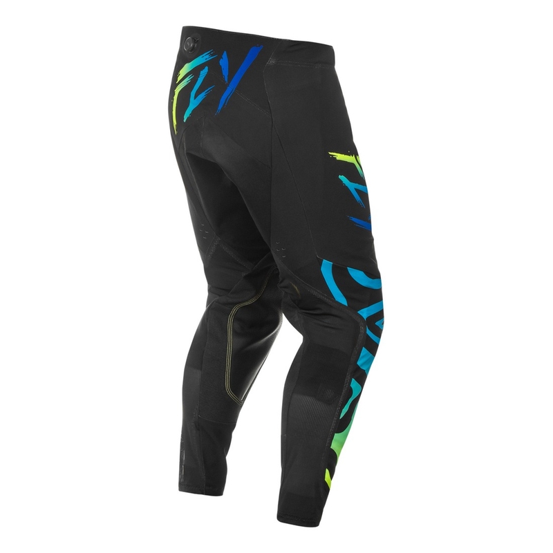 Motorcrossbroek FLY Racing Evolution zwart-blauw-fluo geel