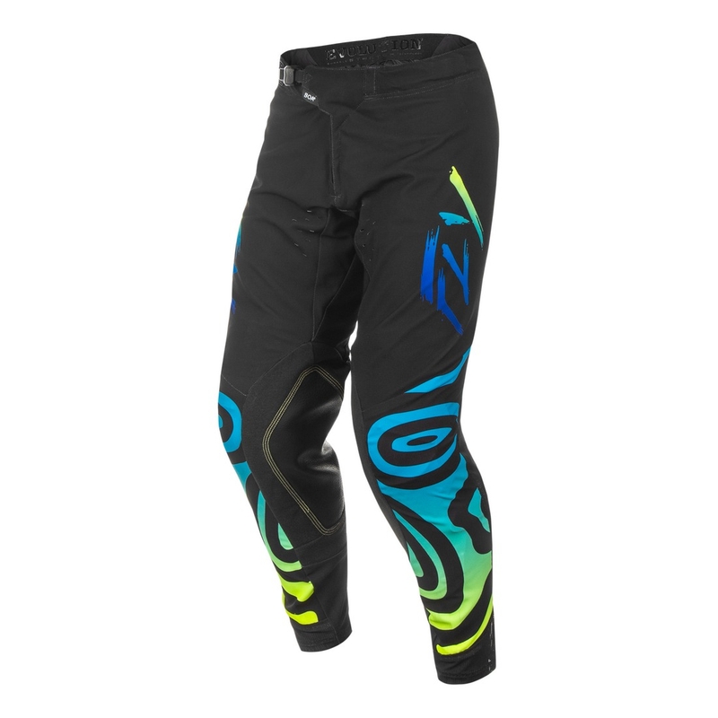 Motorcrossbroek FLY Racing Evolution zwart-blauw-fluo geel