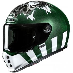 Integraal motorhelm HJC V10 Crania MC4 groen en wit
