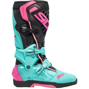 SiDi Crossair motorlaarzen mint-zwart-roze
