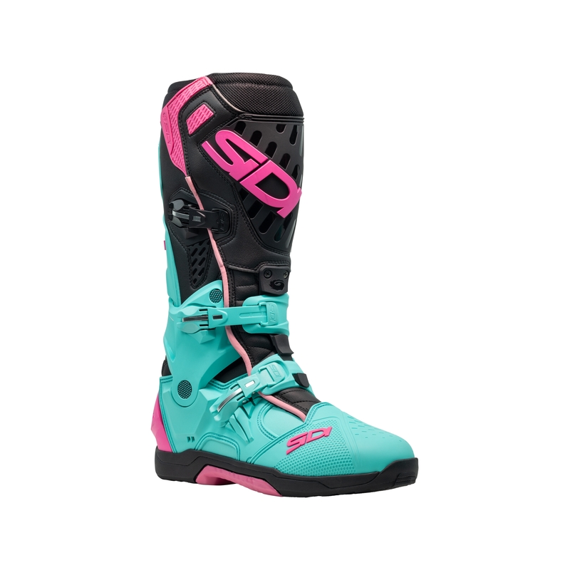 SiDi Crossair motorlaarzen mint-zwart-roze