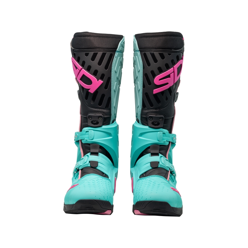 SiDi Crossair motorlaarzen mint-zwart-roze