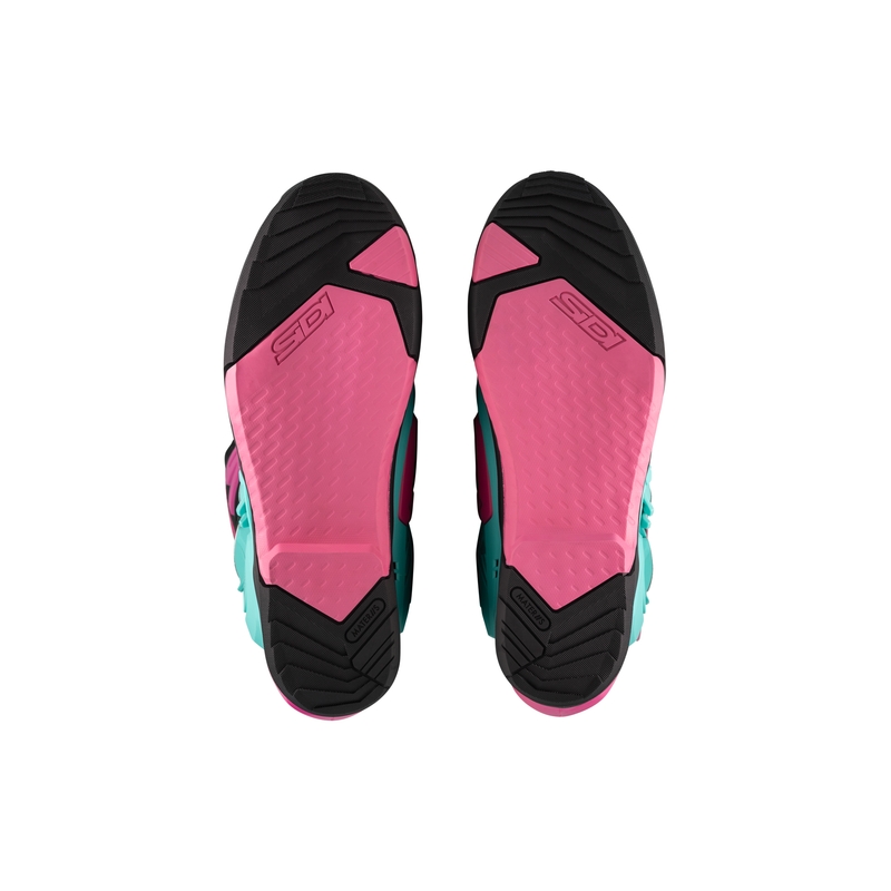 SiDi Crossair motorlaarzen mint-zwart-roze