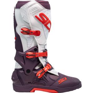 SiDi Crossair bordeauxrode en witte motorlaarzen