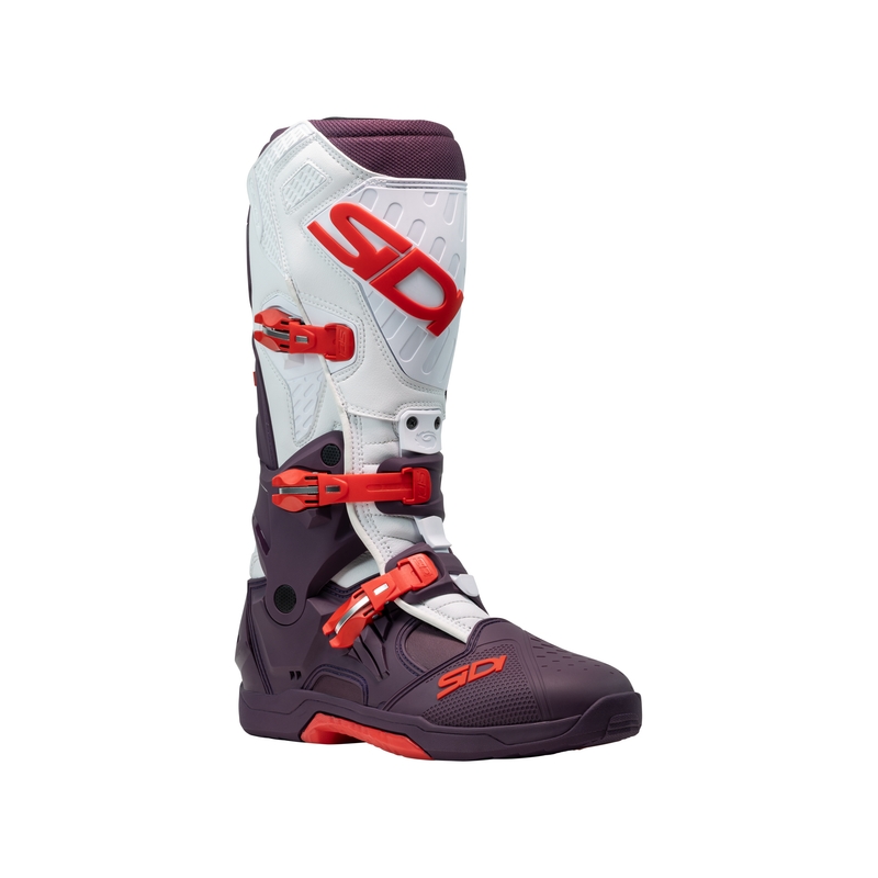 SiDi Crossair bordeauxrode en witte motorlaarzen