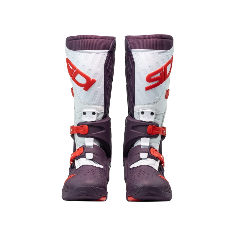 SiDi Crossair bordeauxrode en witte motorlaarzen