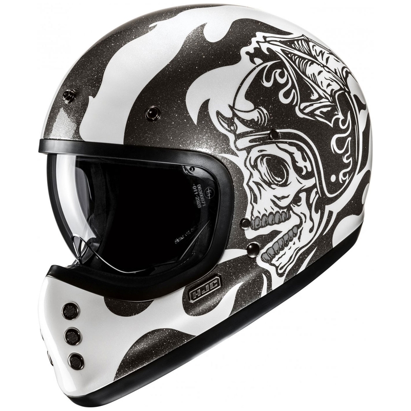 HJC V60 Flame MC5 integraal motorhelm zwart-wit