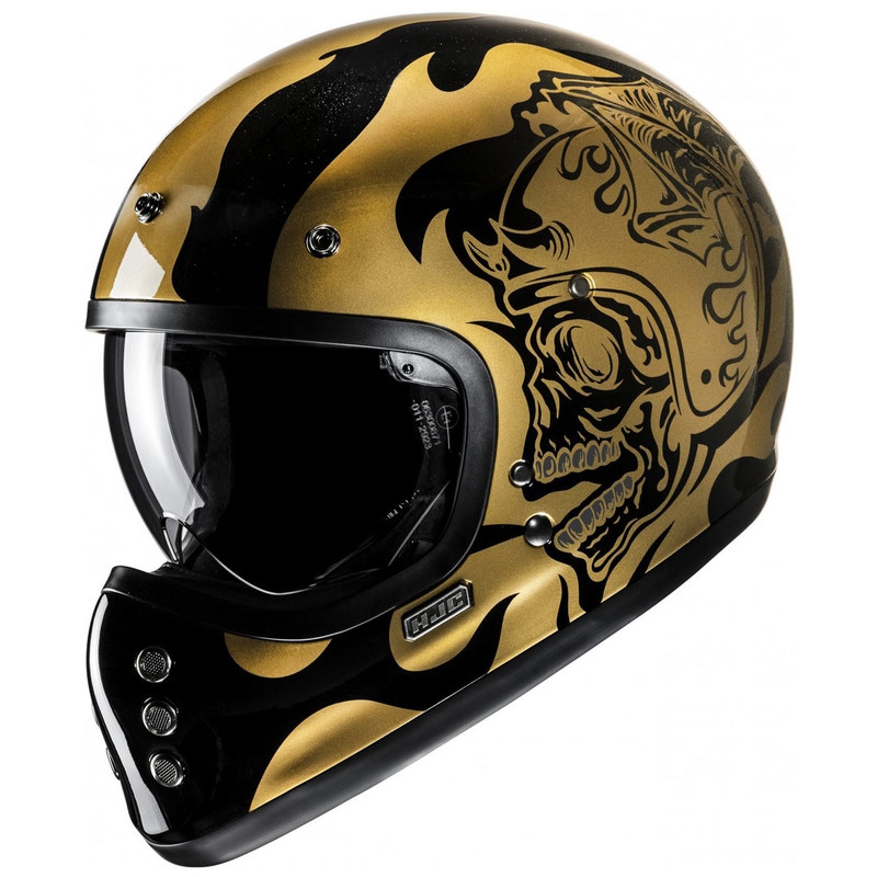 HJC V60 Flame MC9 integraal motorhelm goud-zwart