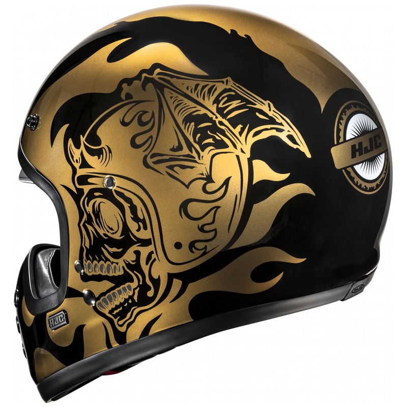 HJC V60 Flame MC9 integraal motorhelm goud-zwart