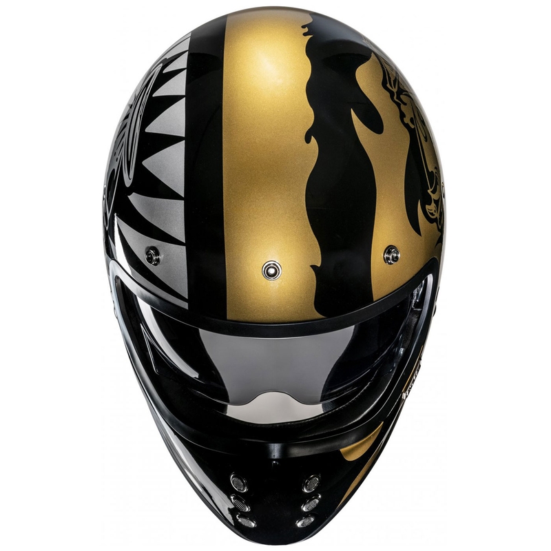 HJC V60 Flame MC9 integraal motorhelm goud-zwart
