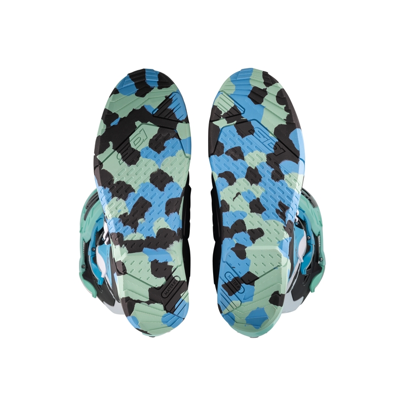 SiDi Crossair X zwart met turquoise motorlaarzen