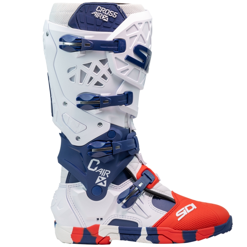 SiDi Crossair X motorlaarzen wit-blauw-rood