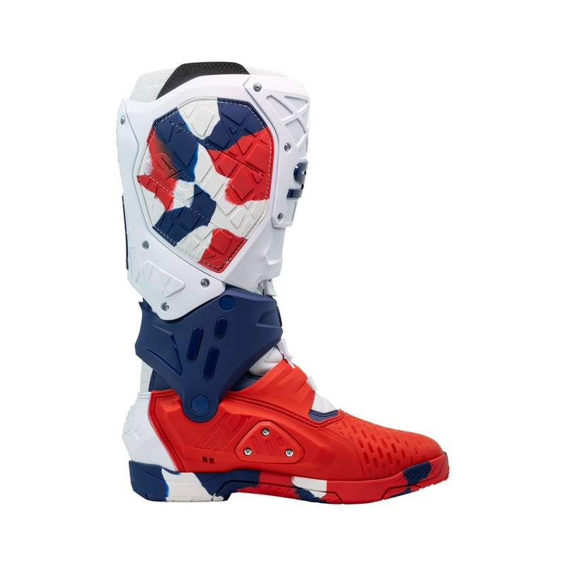 SiDi Crossair X motorlaarzen wit-blauw-rood