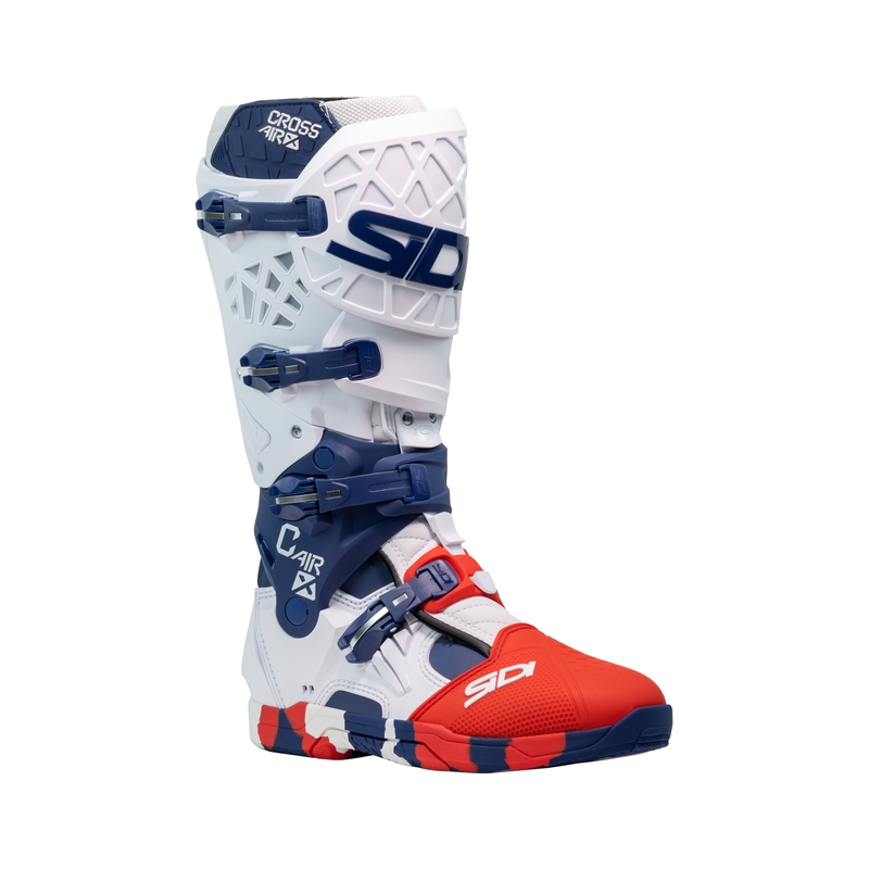 SiDi Crossair X motorlaarzen wit-blauw-rood