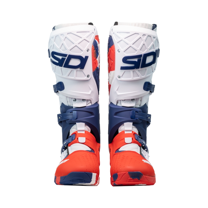 SiDi Crossair X motorlaarzen wit-blauw-rood