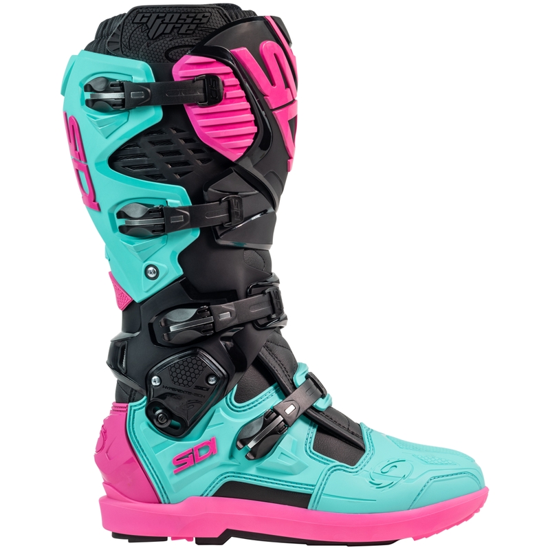 SiDi Crossfire 3 SRS Zwart-Mint-Roze Motorfietslaarzen