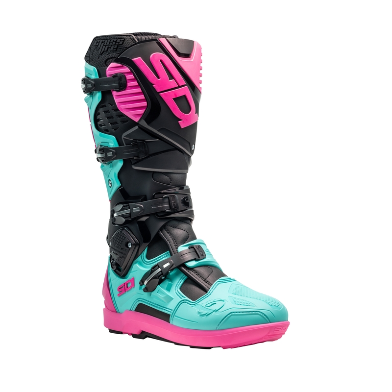 SiDi Crossfire 3 SRS Zwart-Mint-Roze Motorfietslaarzen