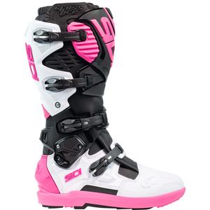 SiDi Crossfire 3 SRS zwart, wit en roze motorlaarzen
