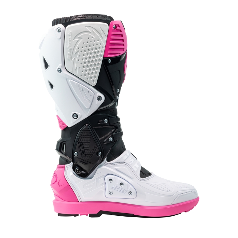 SiDi Crossfire 3 SRS zwart, wit en roze motorlaarzen