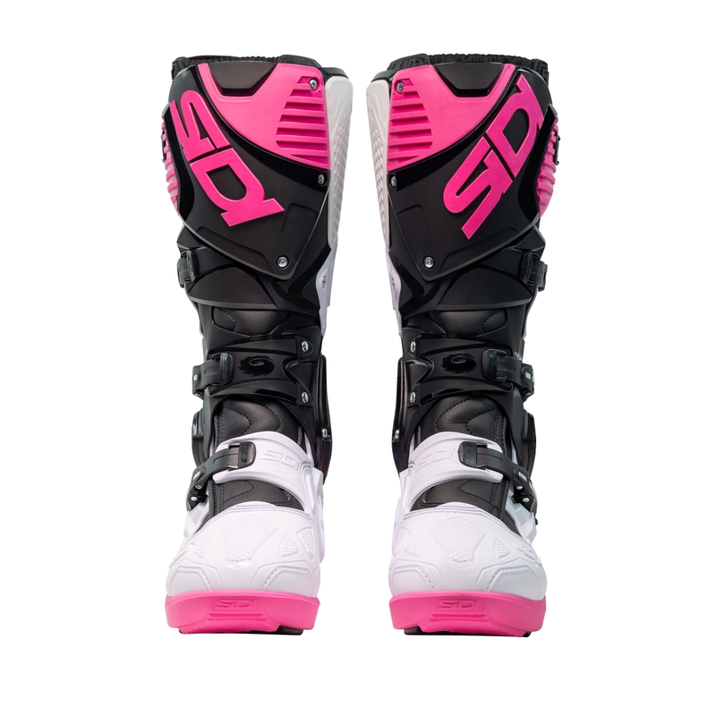SiDi Crossfire 3 SRS zwart, wit en roze motorlaarzen