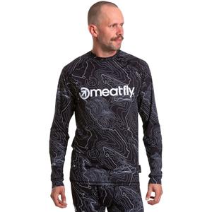 Heren thermoshirt Meatfly Avery zwart-wit