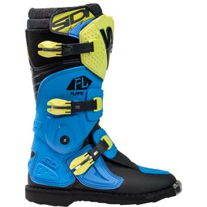 Kinder motorcrossschoenen SiDi Vlam blauw-geel-zwart