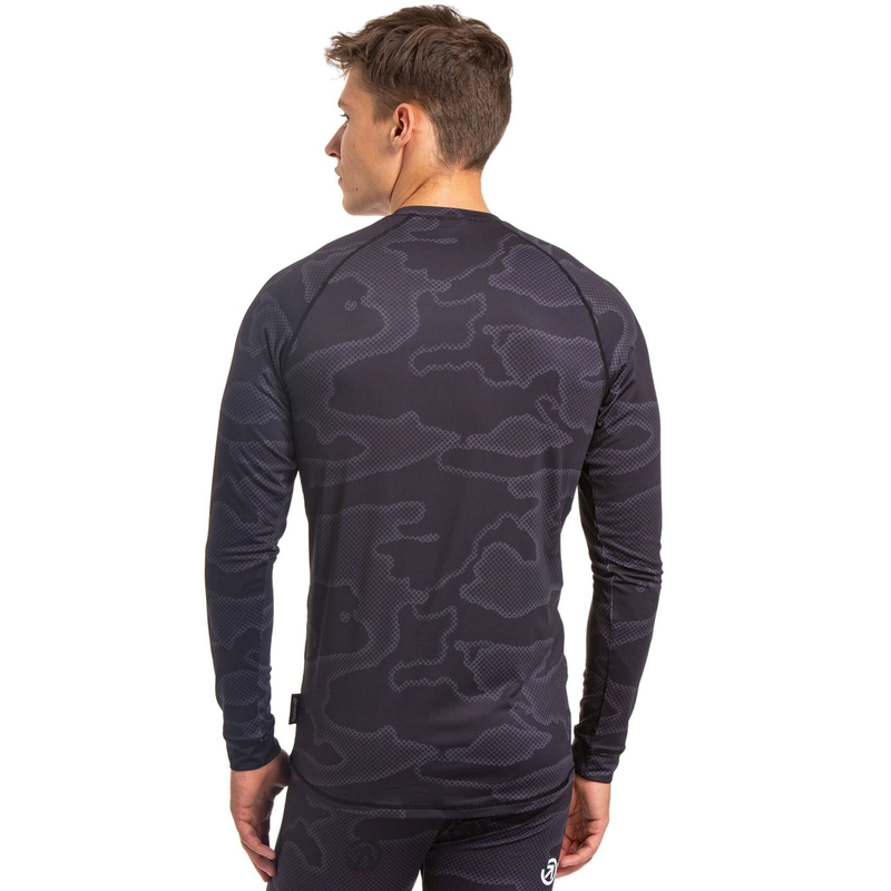 Heren thermoshirt Meatfly Avery zwart-grijs