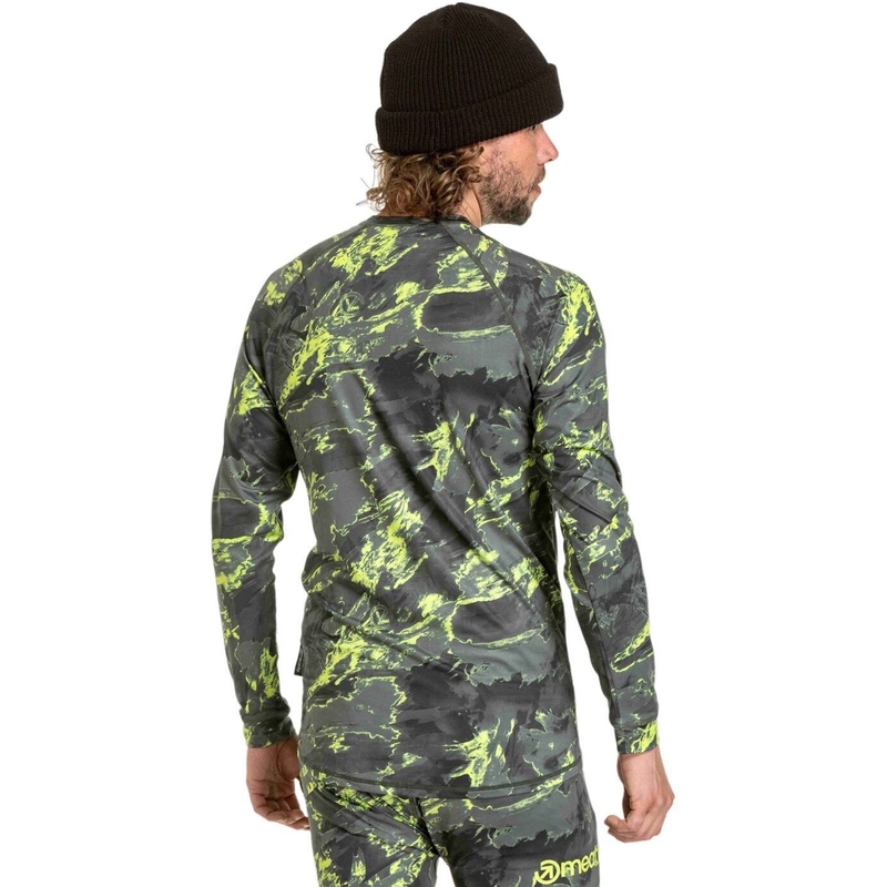 Heren thermoshirt Meatfly Avery blauw-groen camo