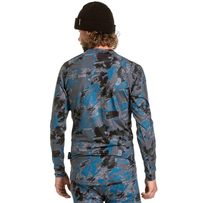 Heren thermoshirt Meatfly Avery blauw-grijs camo
