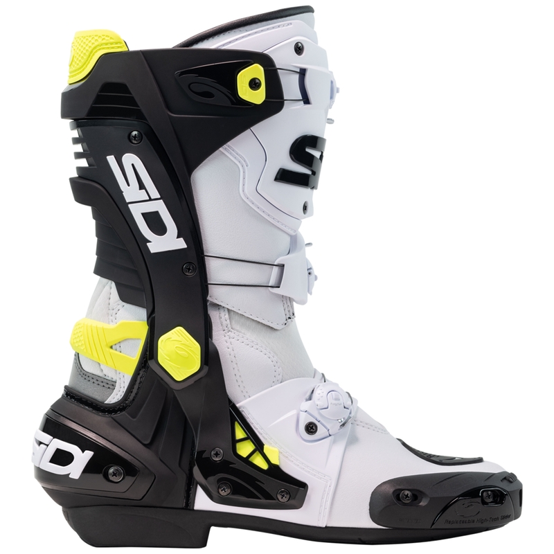 SiDi Rex wit-zwart-geel motorlaarzen
