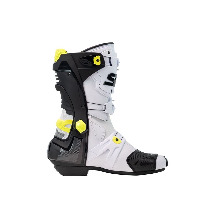 SiDi Rex wit-zwart-geel motorlaarzen