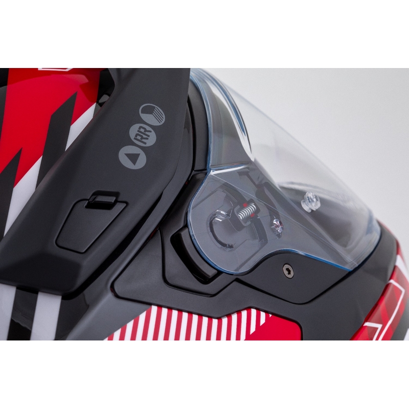 Endurohelm Cassida Road Runner TechniX rood-zwart-wit-grijs