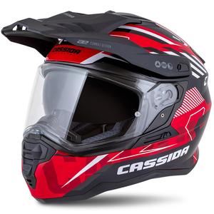 Endurohelm Cassida Road Runner TechniX rood-zwart-wit-grijs