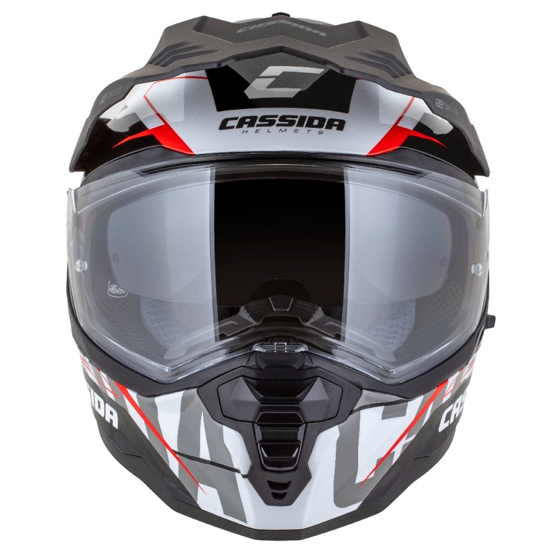 Endurohelm Cassida Road Runner TechniX wit-zwart-rood-grijs