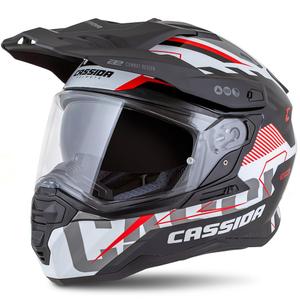 Endurohelm Cassida Road Runner TechniX wit-zwart-rood-grijs