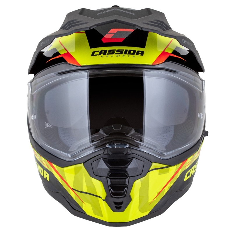 Endurohelm Cassida Road Runner TechniX fluo geel-zwart-oranje-grijs