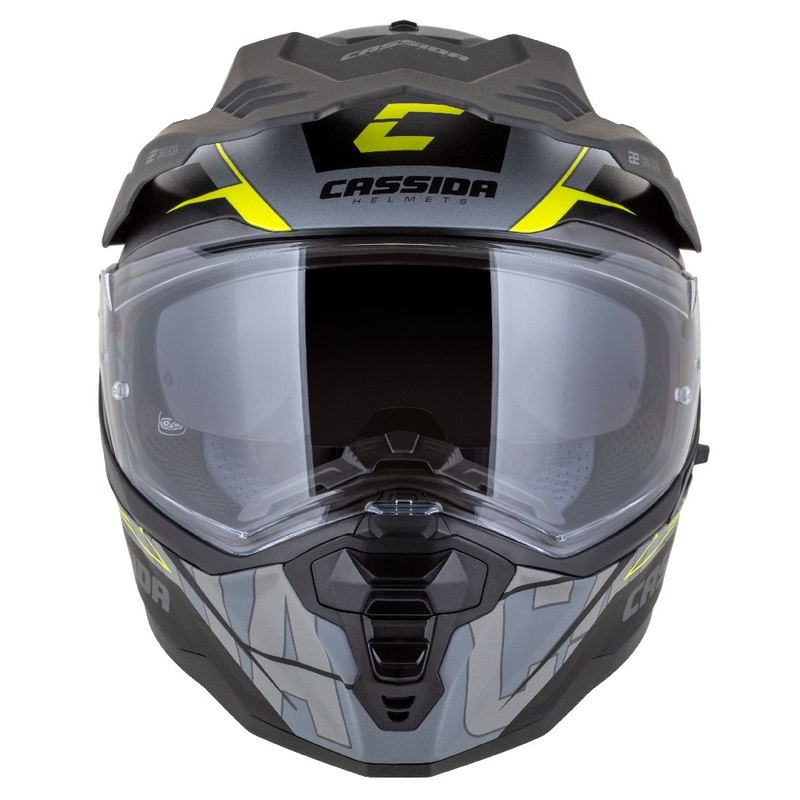 Endurohelm Cassida Road Runner TechniX mat grijs-zwart-fluogeel