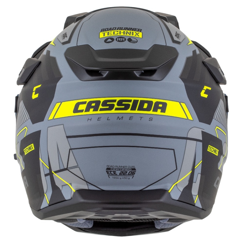 Endurohelm Cassida Road Runner TechniX mat grijs-zwart-fluogeel