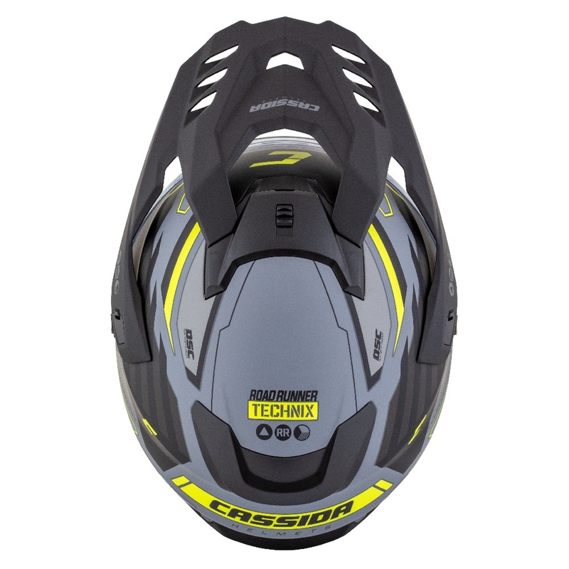 Endurohelm Cassida Road Runner TechniX mat grijs-zwart-fluogeel