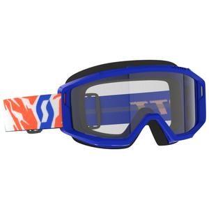 Kinder motorcrossbril SCOTT Primal Jeugd blauw met helder plexi