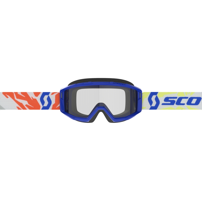 Kinder motorcrossbril SCOTT Primal Jeugd blauw met helder plexi