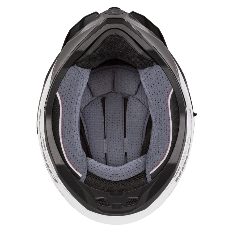 Endurohelm Cassida Road Runner Dual wit-zwart