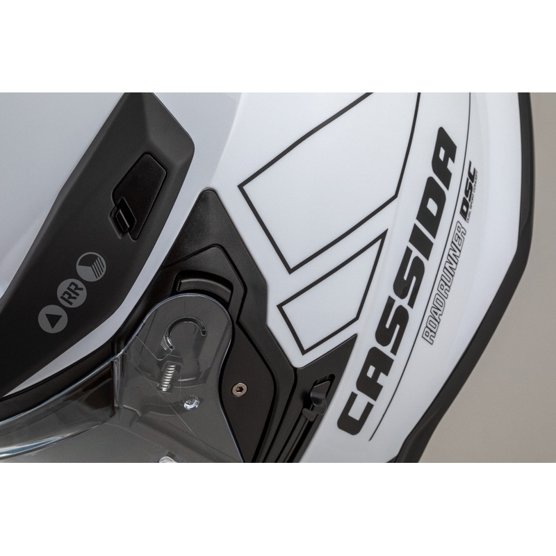 Endurohelm Cassida Road Runner Dual wit-zwart