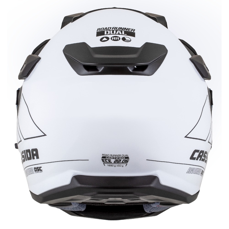 Endurohelm Cassida Road Runner Dual wit-zwart