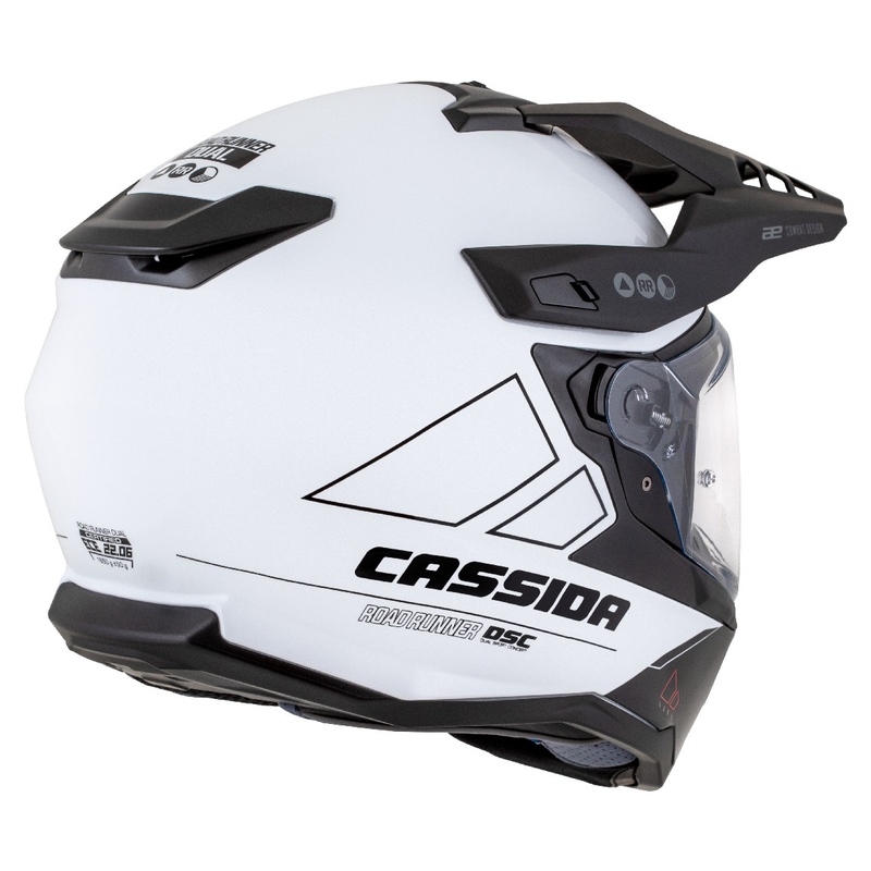 Endurohelm Cassida Road Runner Dual wit-zwart